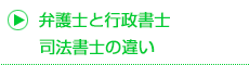 弁護士と行政書士・司法書士の違い